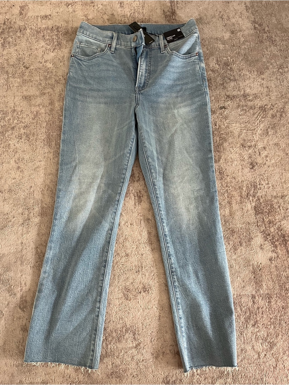 Express cropped flare high rise
